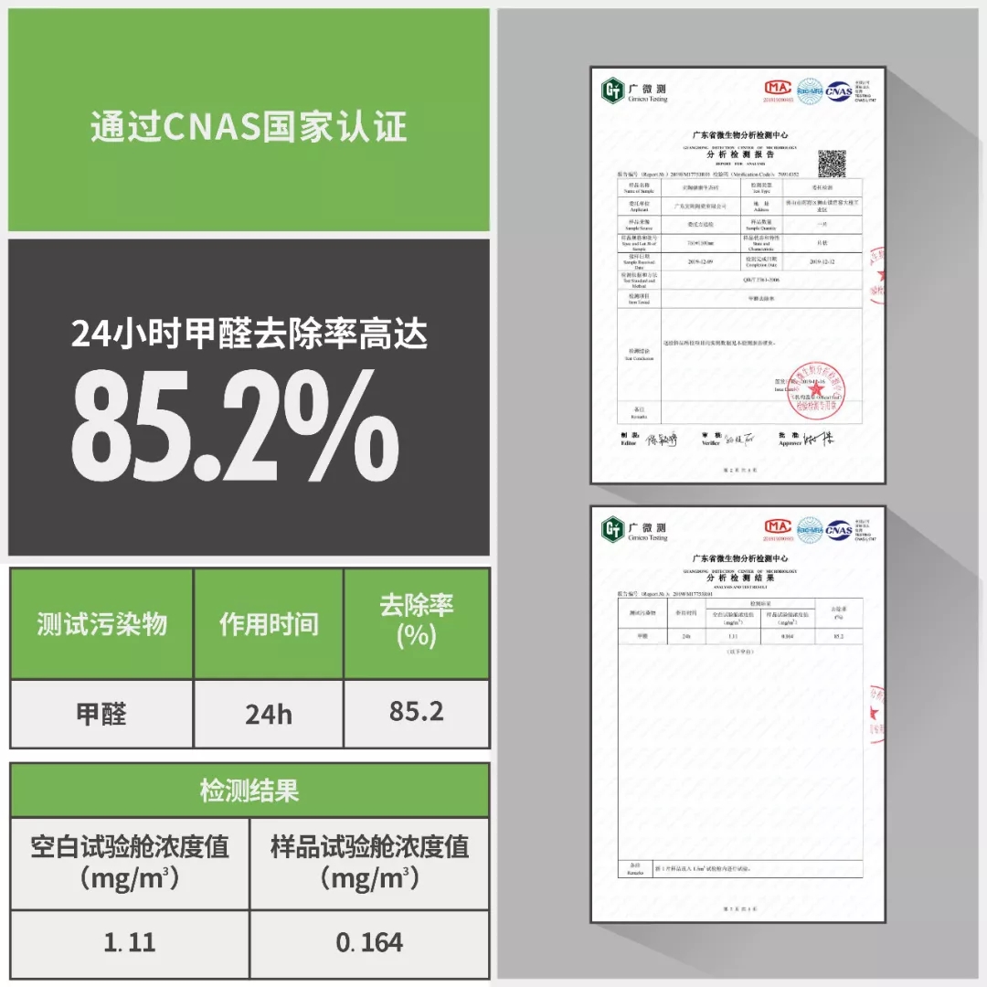 拉菲9平台除甲醛权威检测数据